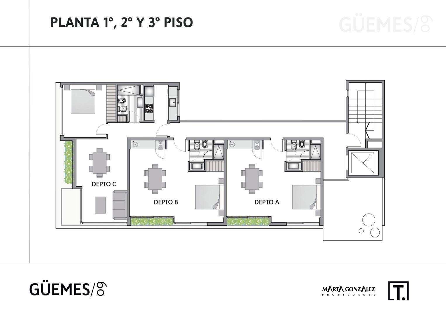 Alvarez Jonte 100, Piso 1