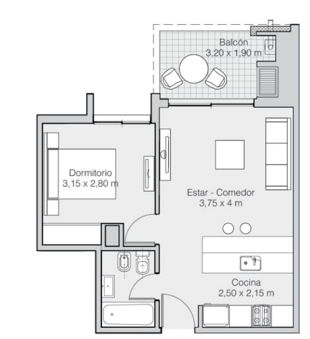 Departamento en Venta en Lagoon Pilar, USD 86.000