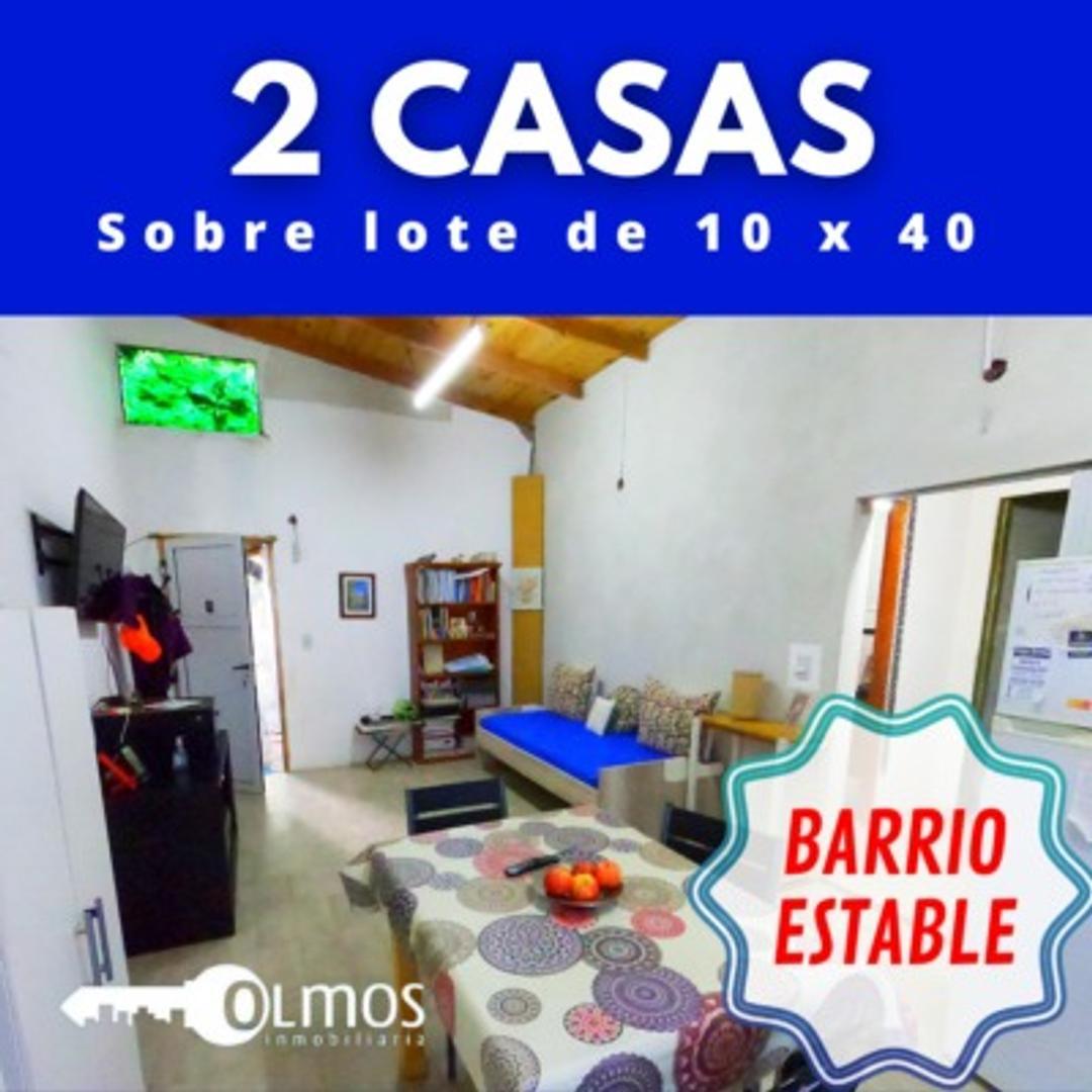 2 casas, lote 10 x 40, patio, 3 dormitorios