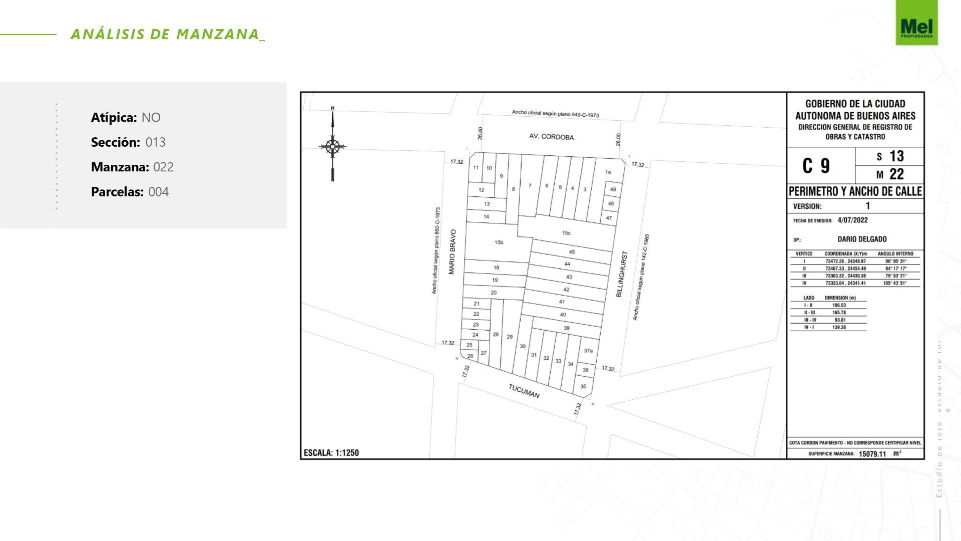 Terreno en Venta en Palermo, USD 2.090.000