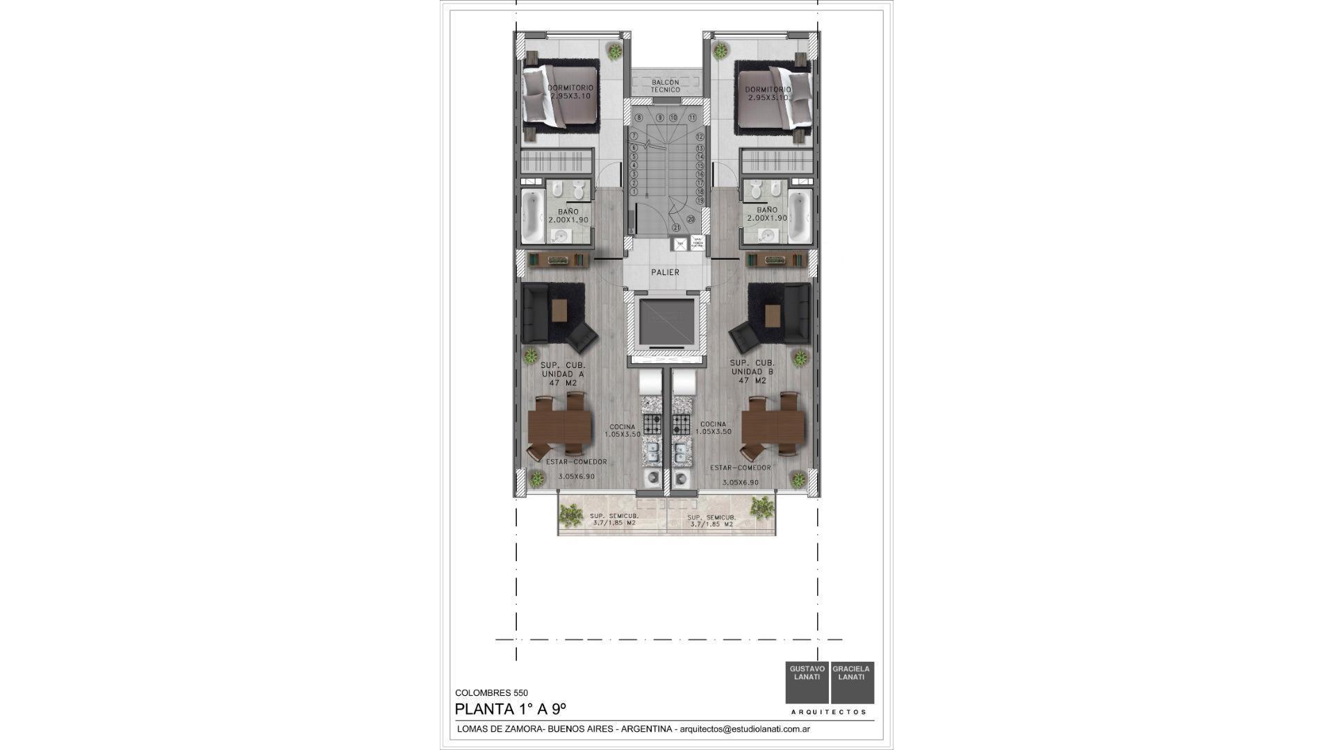 Departamento 2 ambientes con 1 baño