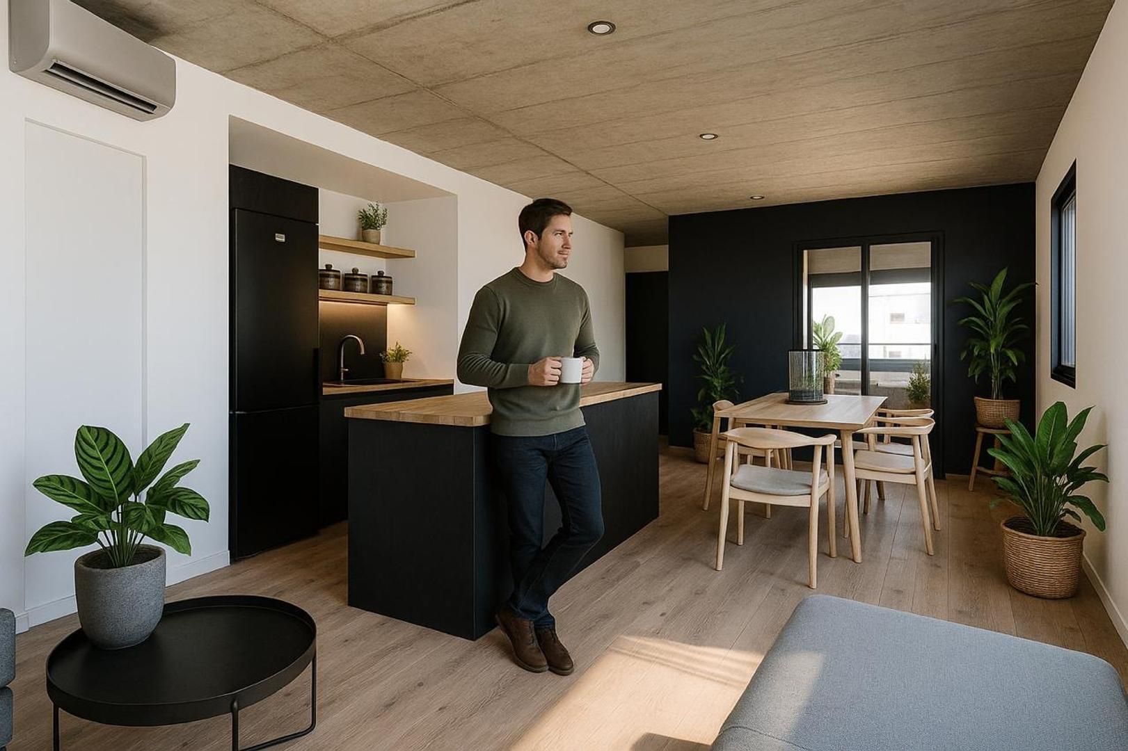 Departamento Monoambiente con 1 baño