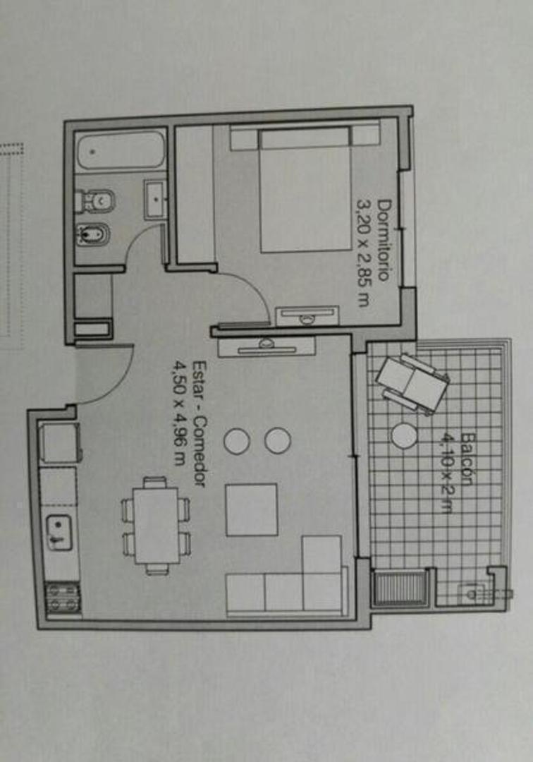 Departamento en Venta de 1 dormitorio