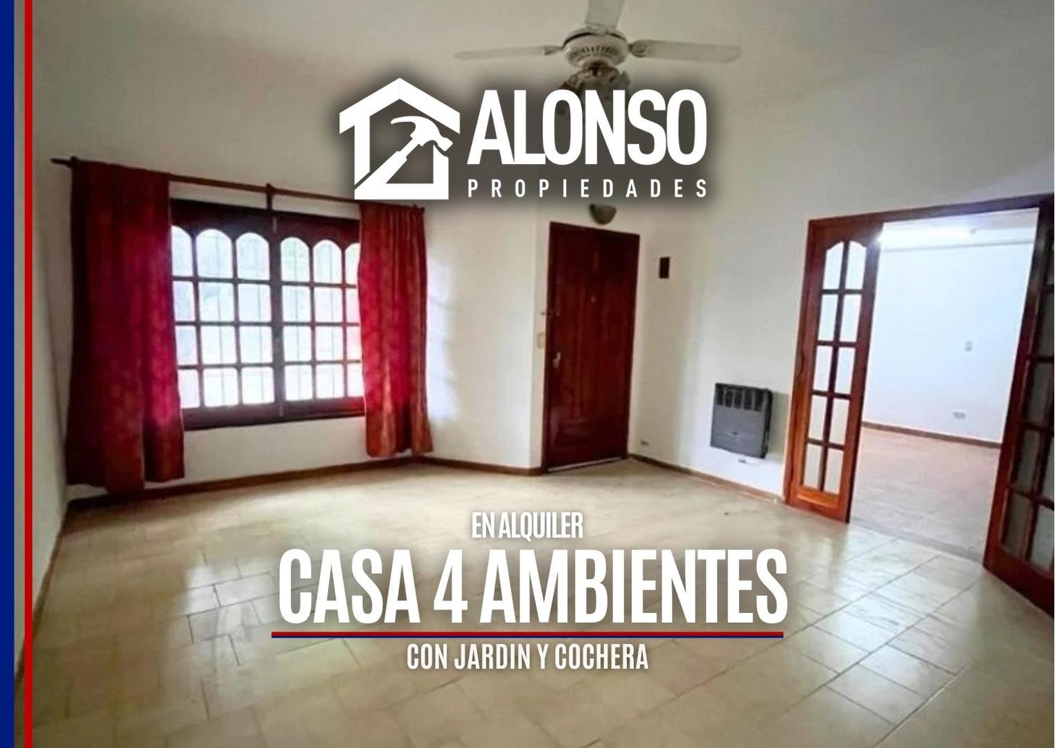 Casa 4 Amb con Jardín y Garage en ALQUILER, Lanus Oeste
