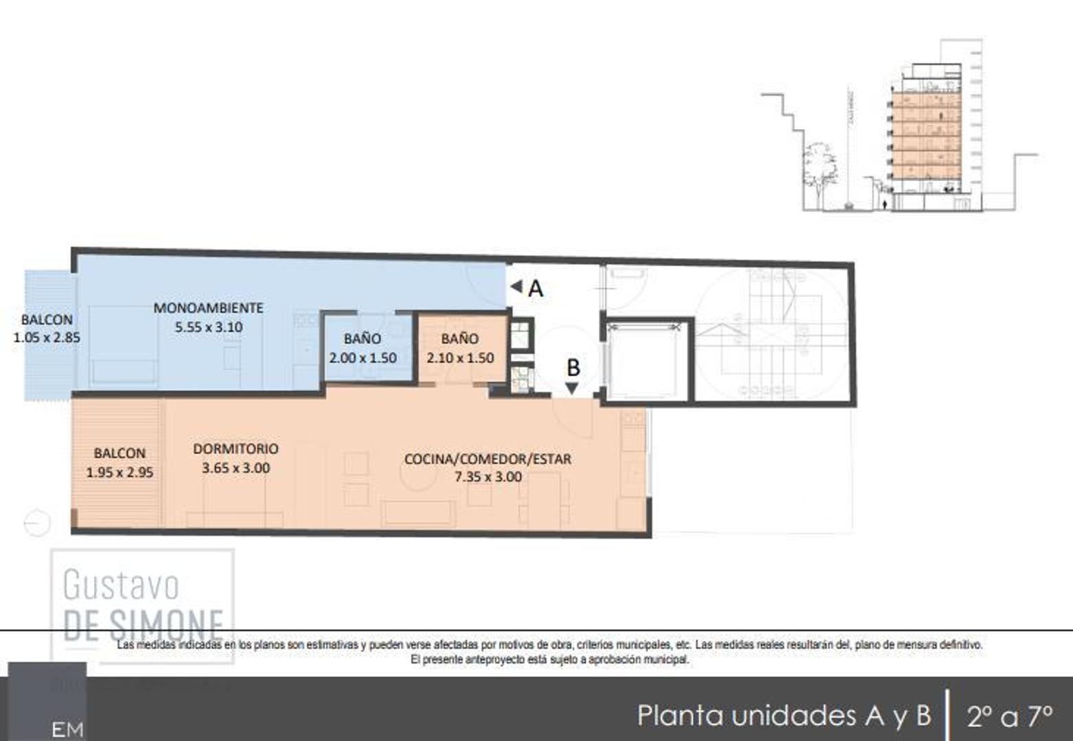 Departamento Monoambiente con 1 baño