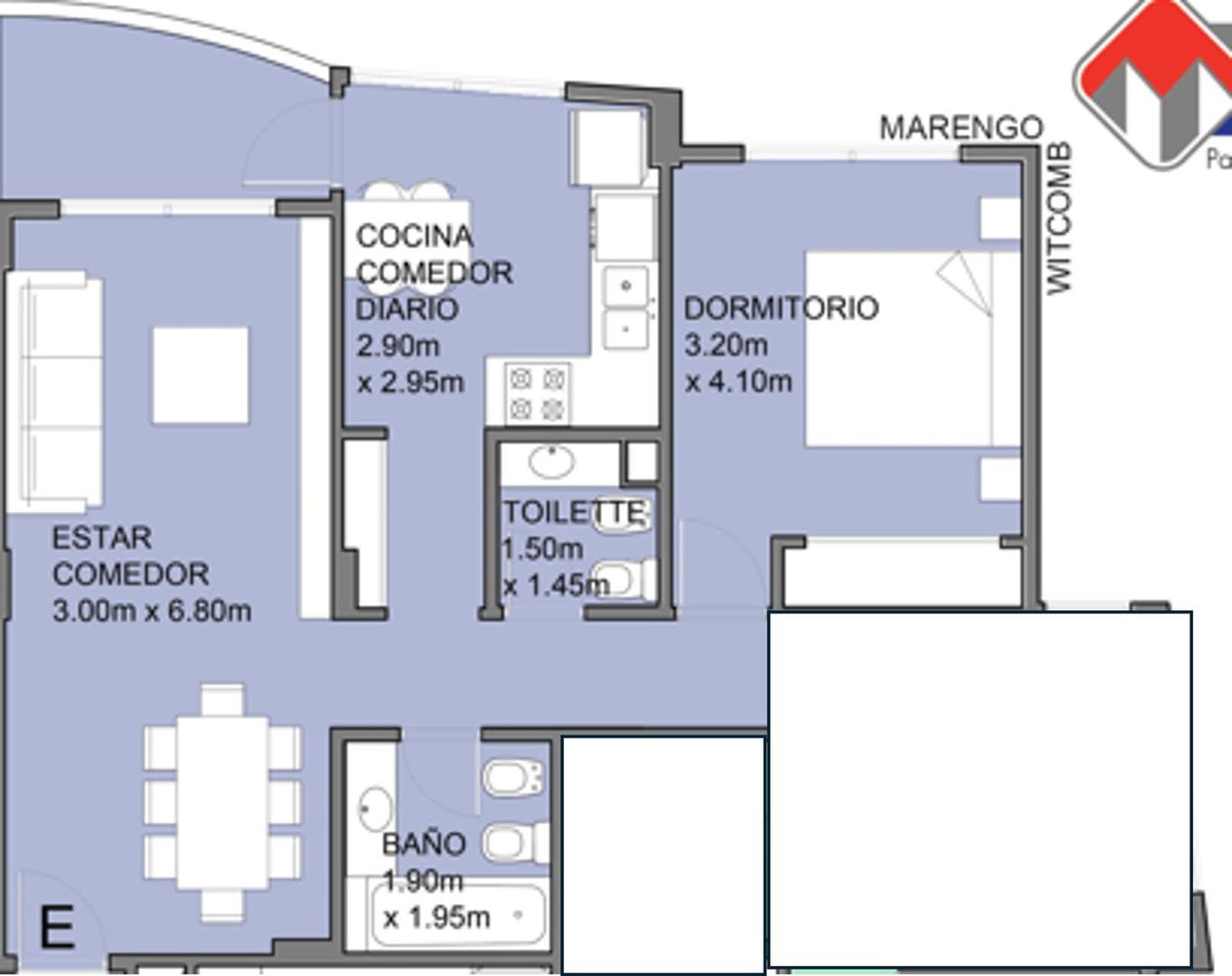 Departamento en Alquiler de 2 ambientes