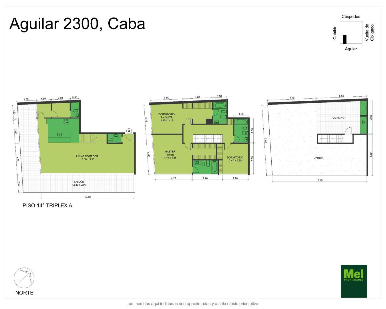 Aguilar 2300, Piso 14