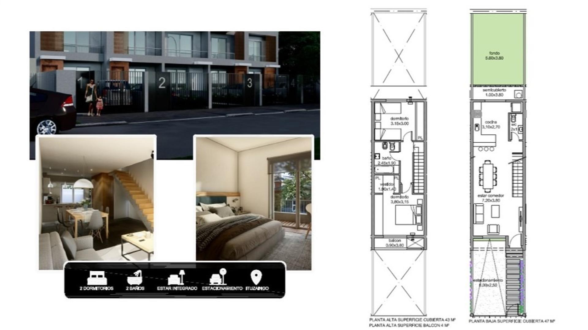 Departamento en Venta con 1 cocheras