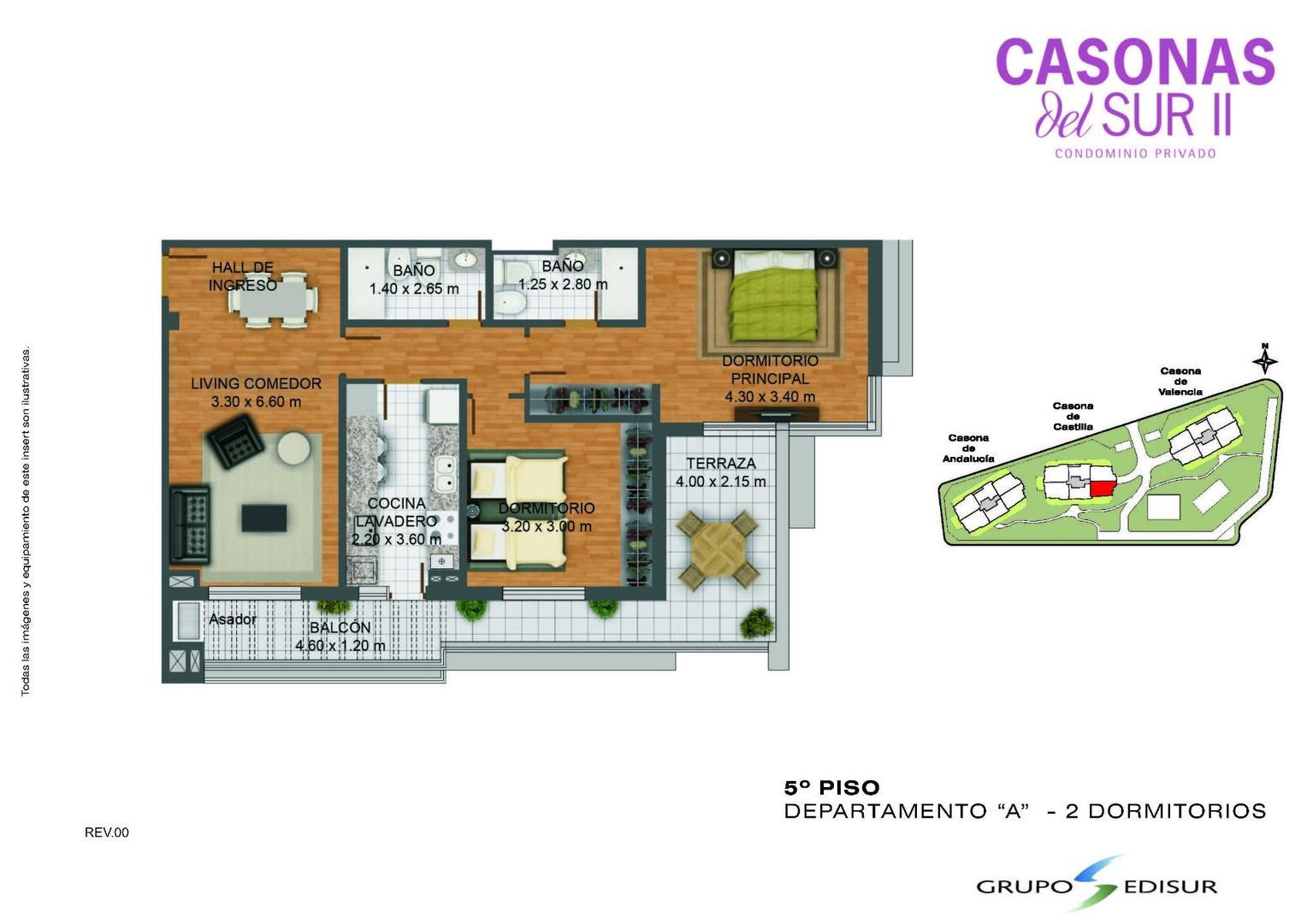 Departamento en Venta con 1 cocheras