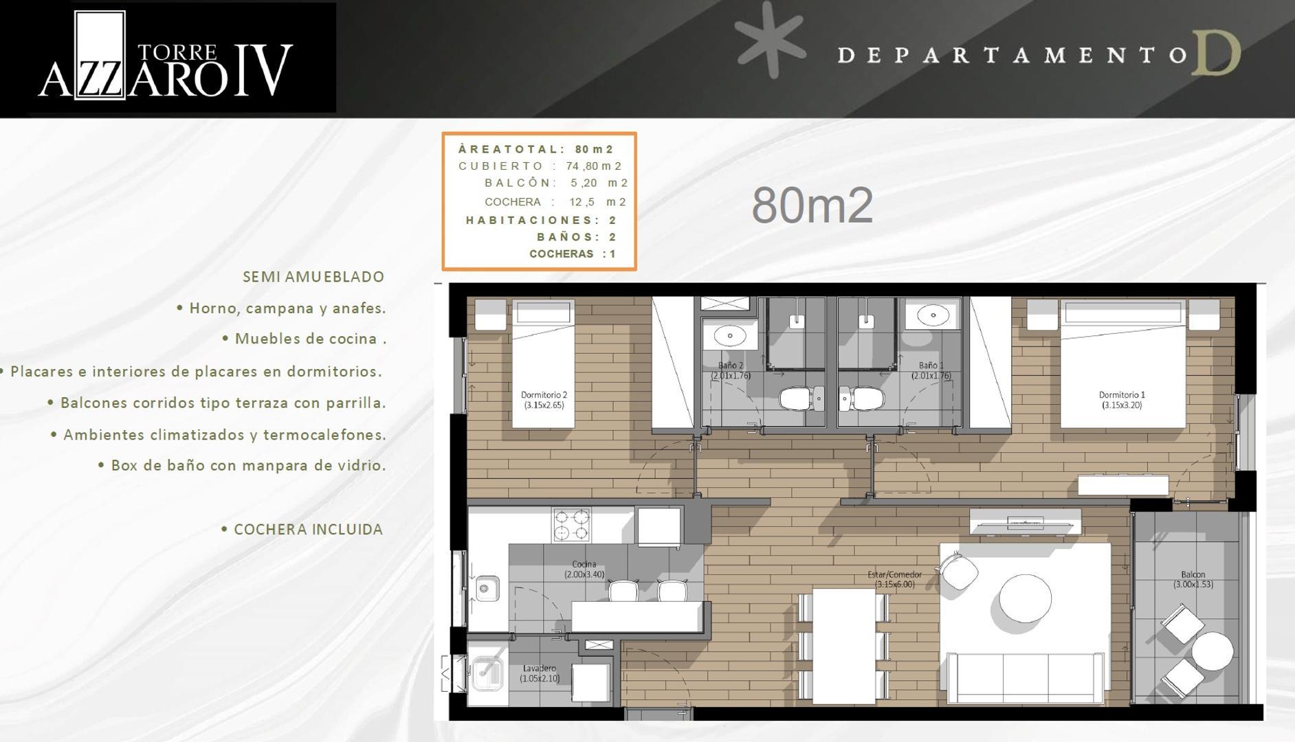 Departamento en venta el emprendimiento Azzaro IV