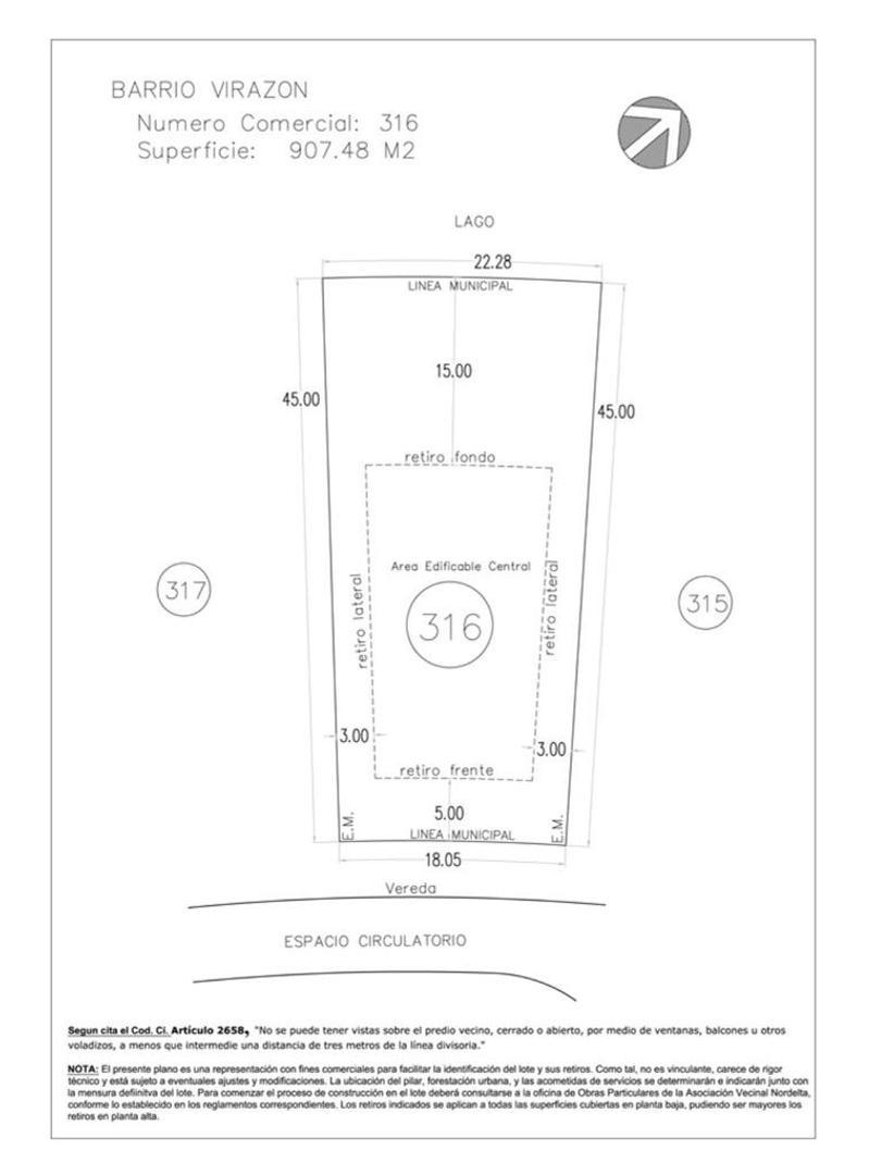 Terreno en Venta de 908,0 m2