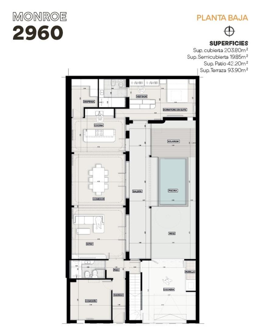 Casa 4 ambientes con 3 baños