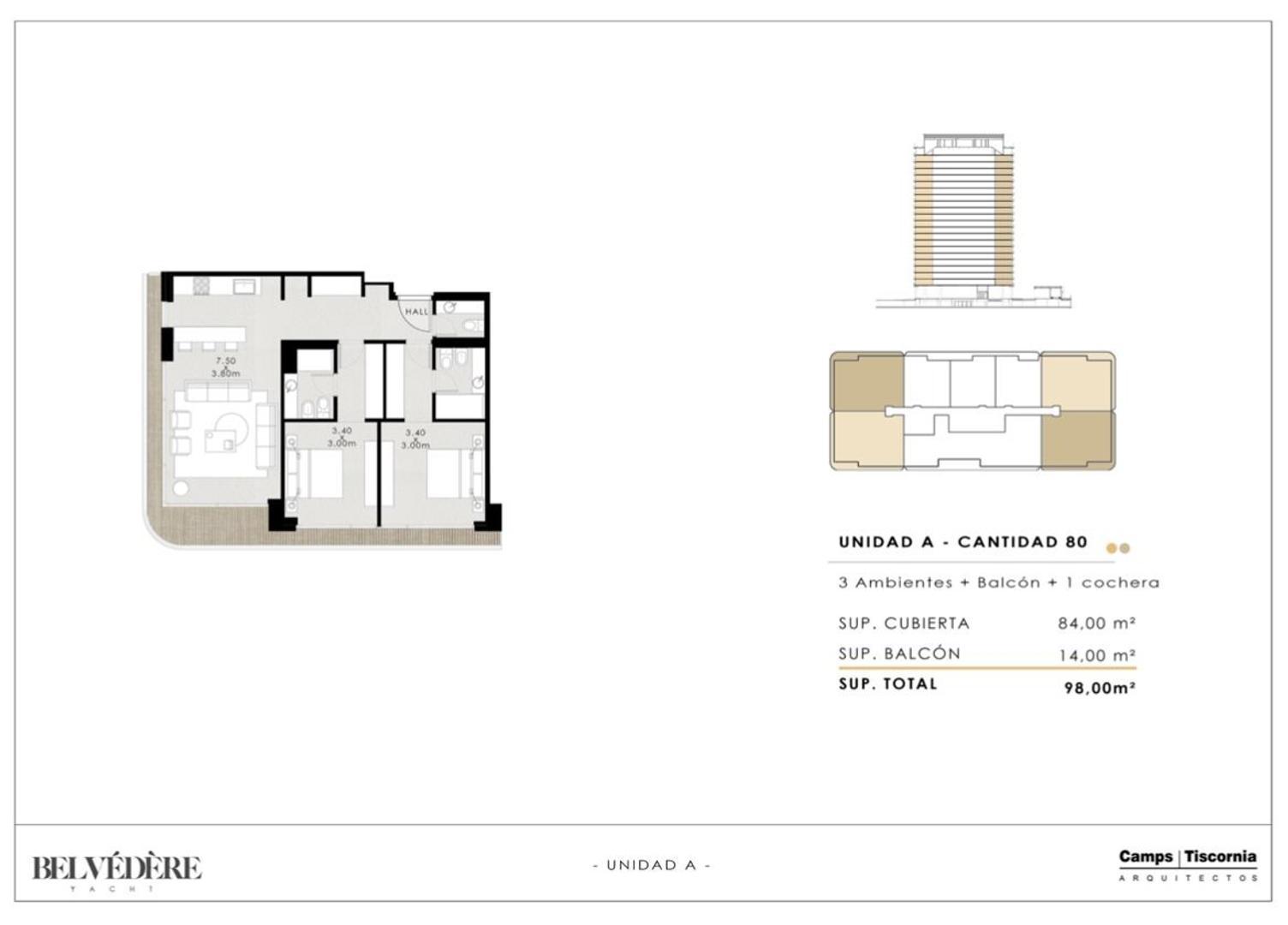 Departamento en Venta de 3 ambientes
