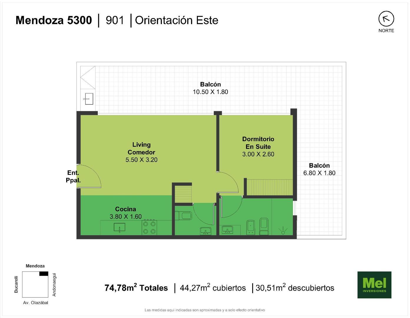 Mendoza 5300, Piso 9