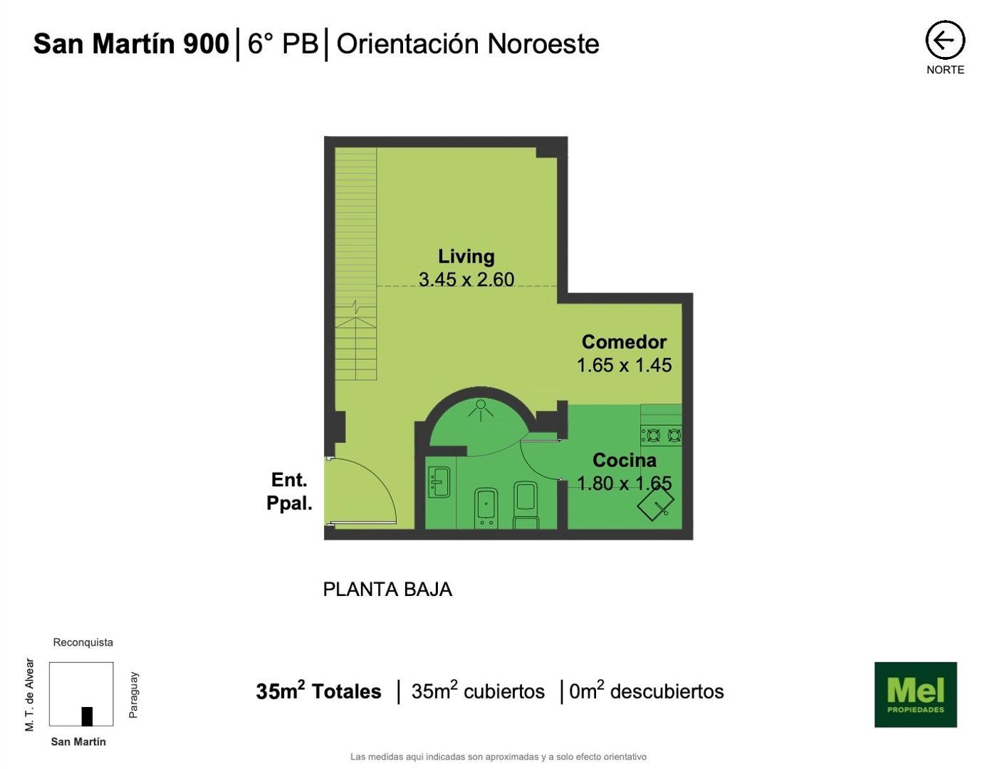 San Martin 900, Piso PB