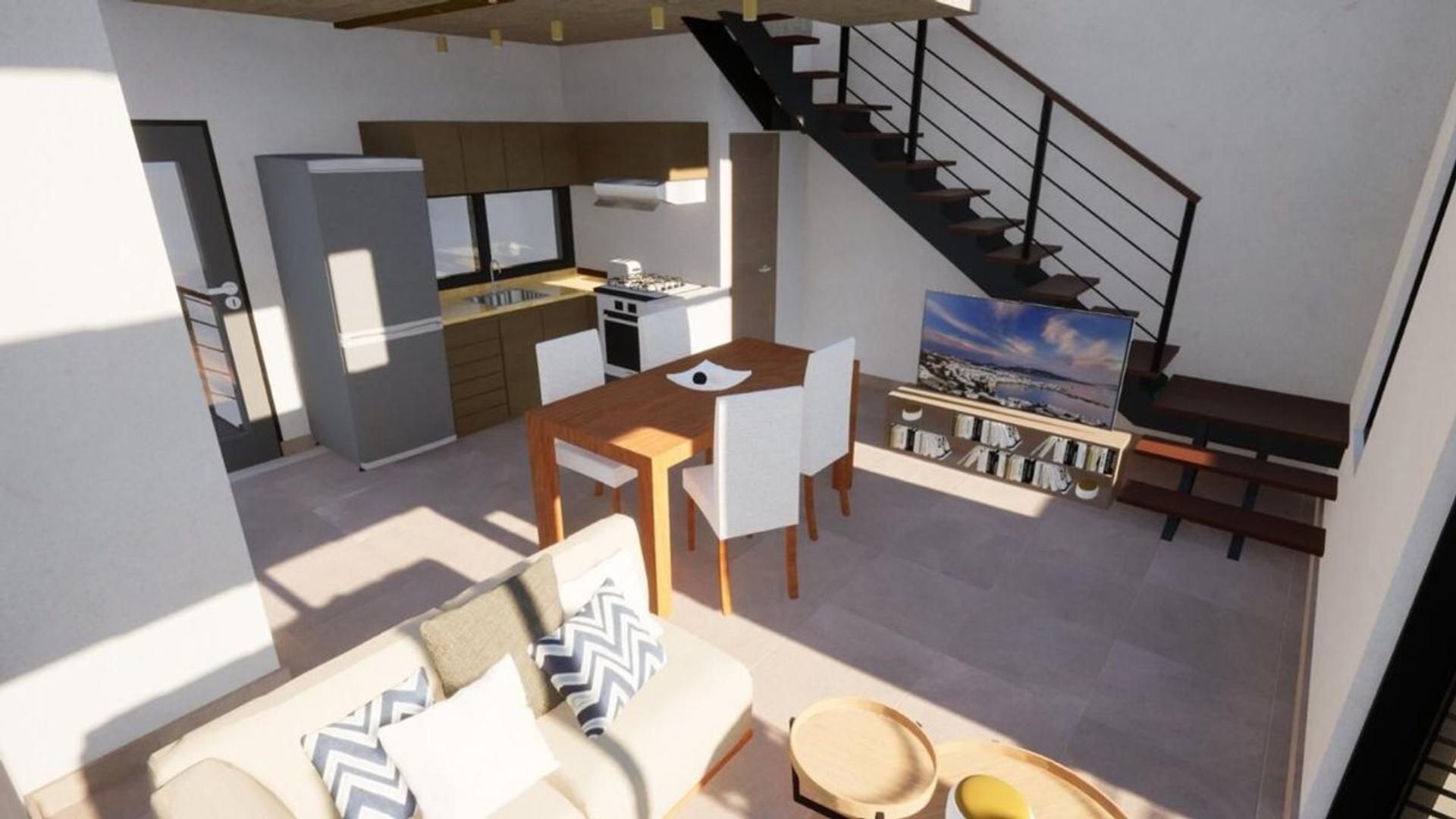 Departamento 2 ambientes con 2 baños