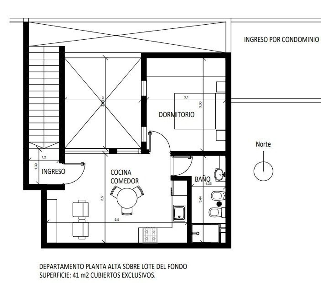 1 DORMITORIO EN PA. SAN CARLOS 500, SAN LORENZO