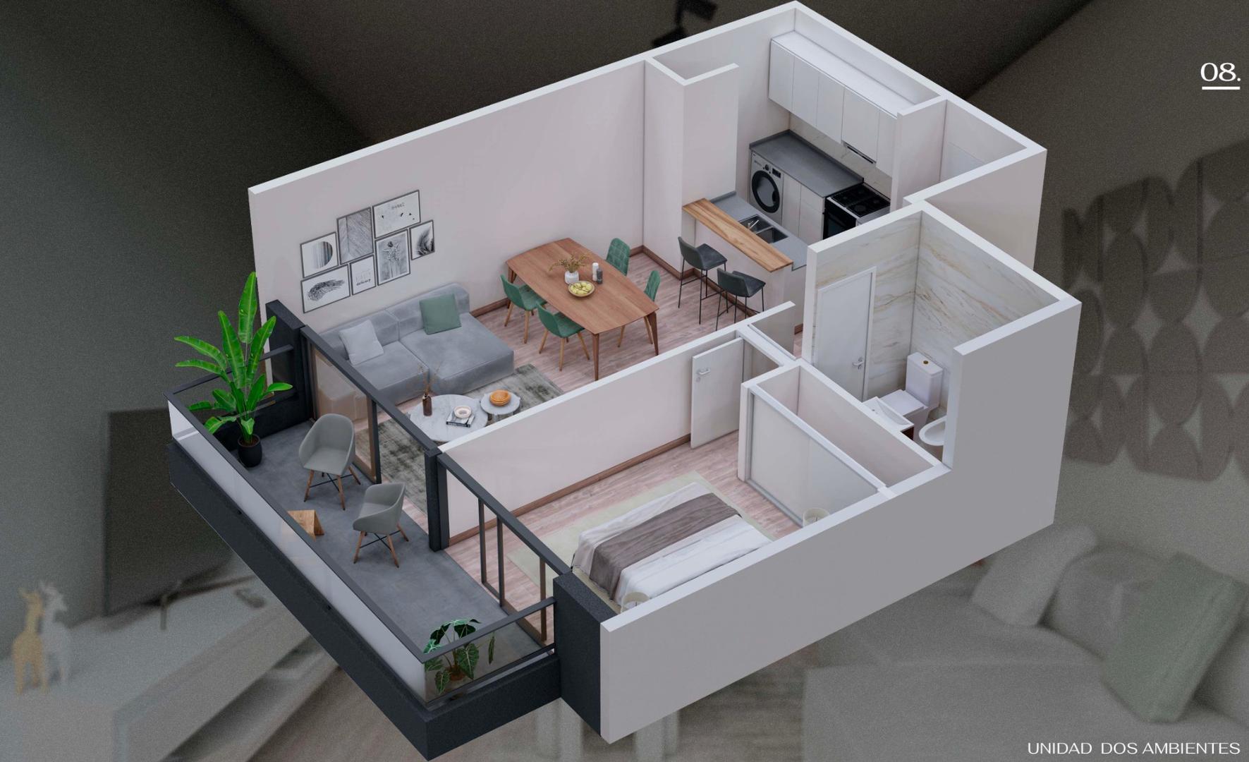 VENTA DEPARTAMENTO 2 AMBIENTES EN CONSTRUCCION VILLA BOSCH