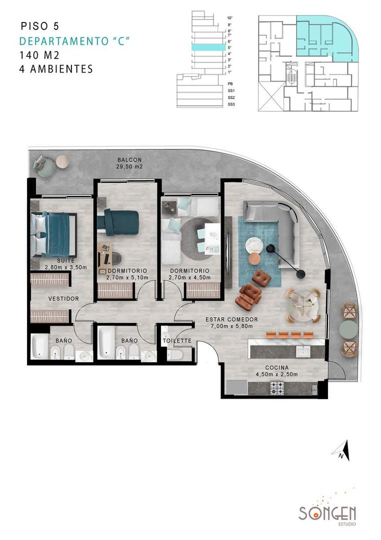 Departamento 4 Ambientes Venta Caballito Full Amenities