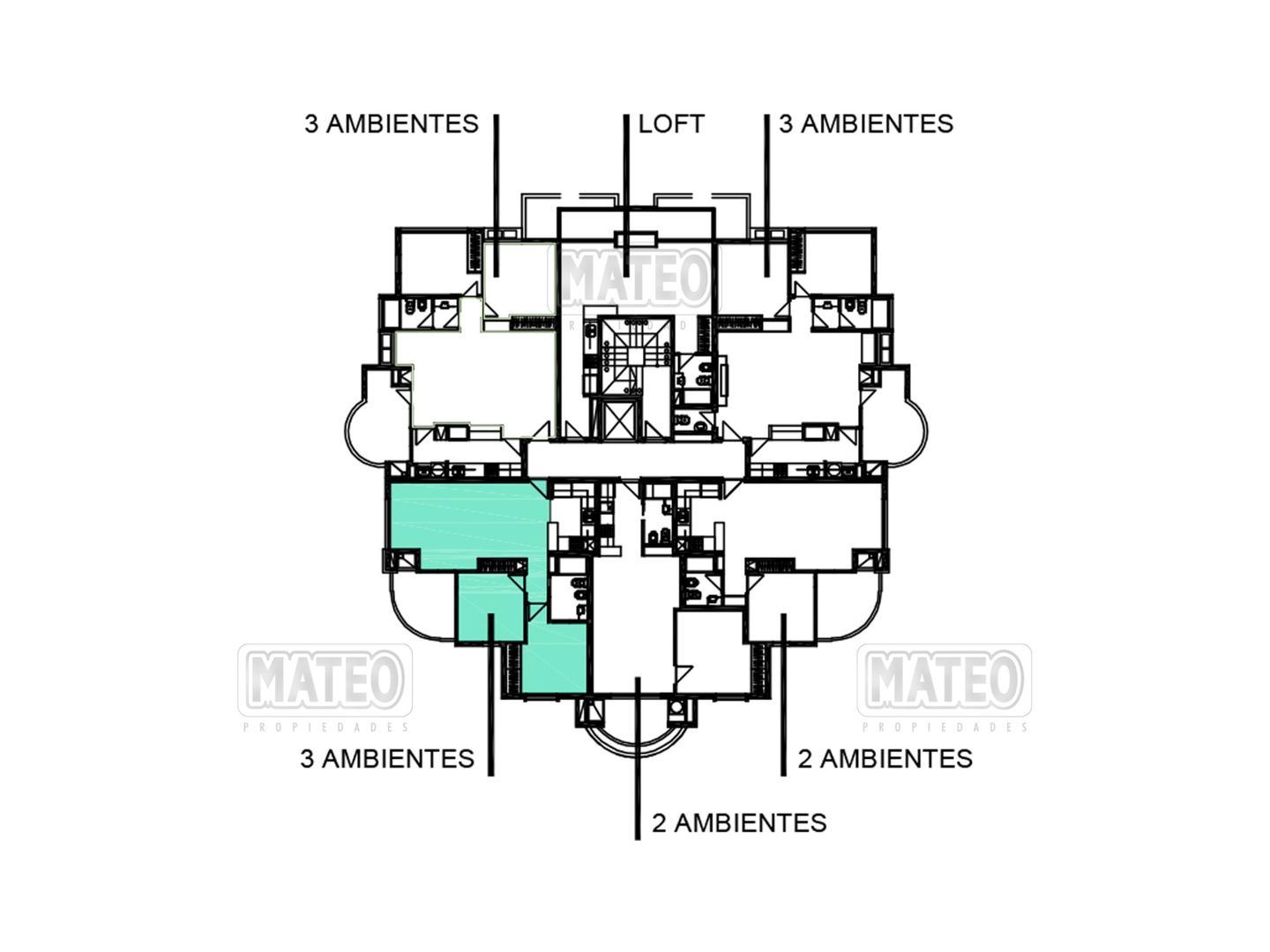 Departamento en Venta de 3 ambientes