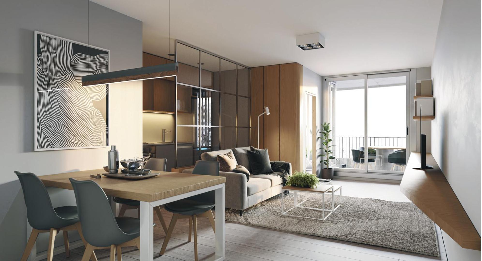 Montevideo 961 (01-02)-Departamento 1 dormitorio centro rosario TERRAZA PILETA PARRILLERO