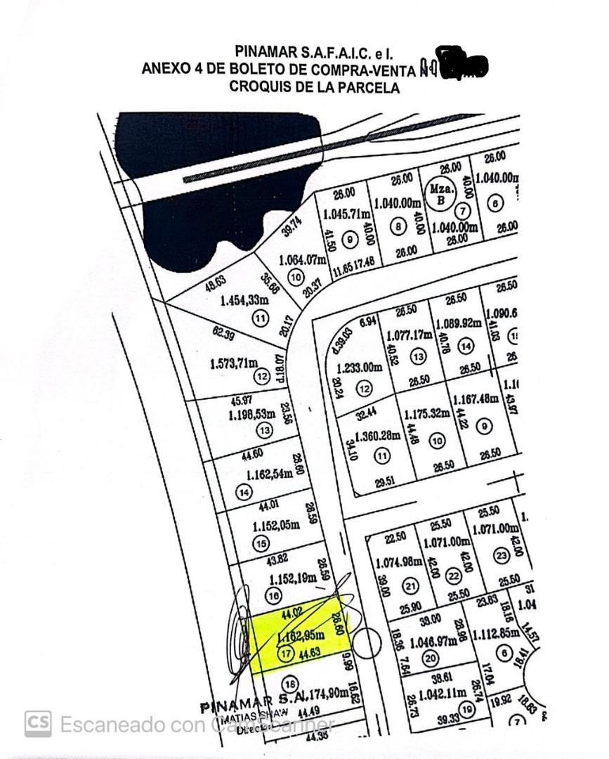 Terreno en Venta de 1162,0 m2