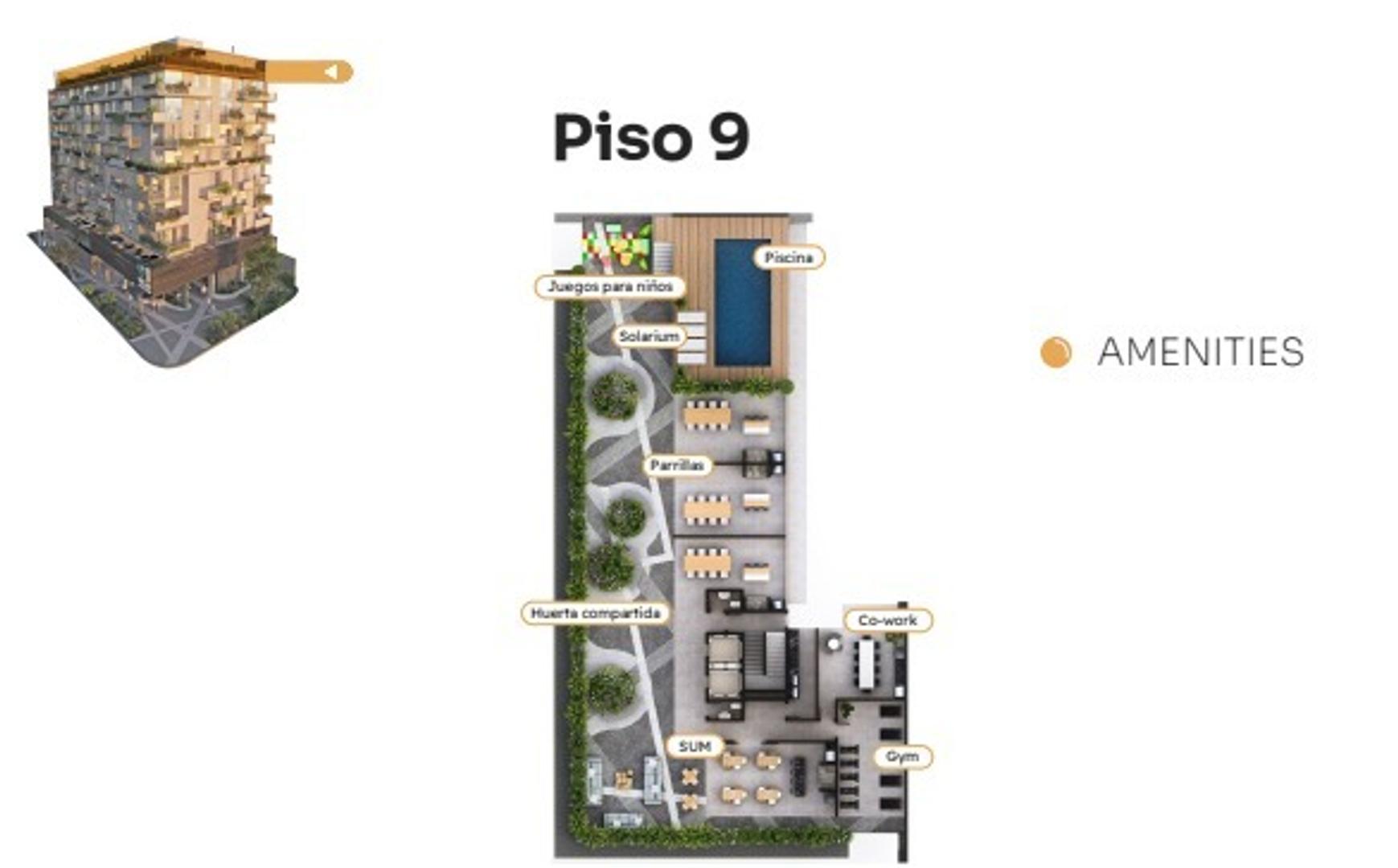 Departamento 3 ambientes con 2 baños