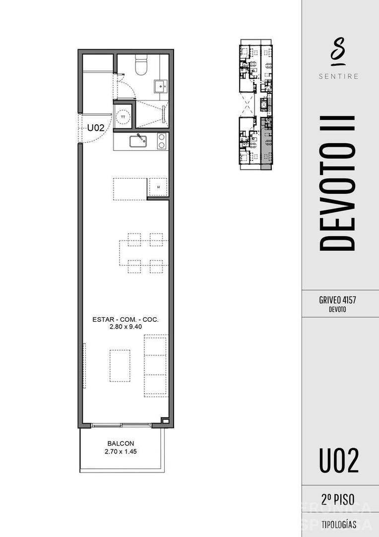 Departamento en Venta de Monoambiente