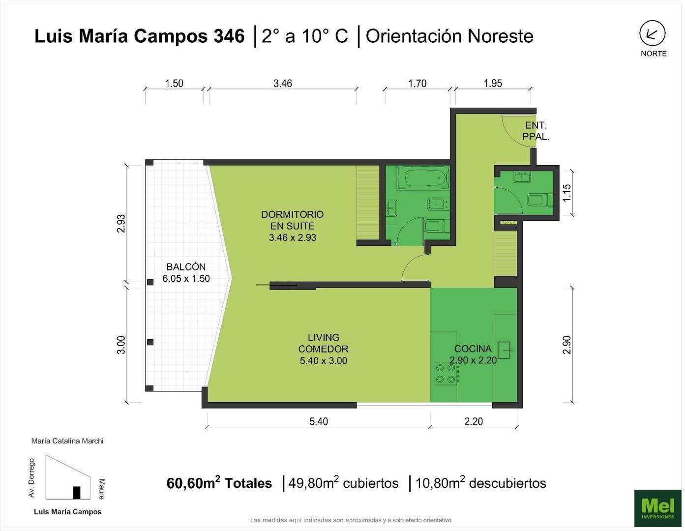 Avenida Luis María Campos 300, Piso 9°
