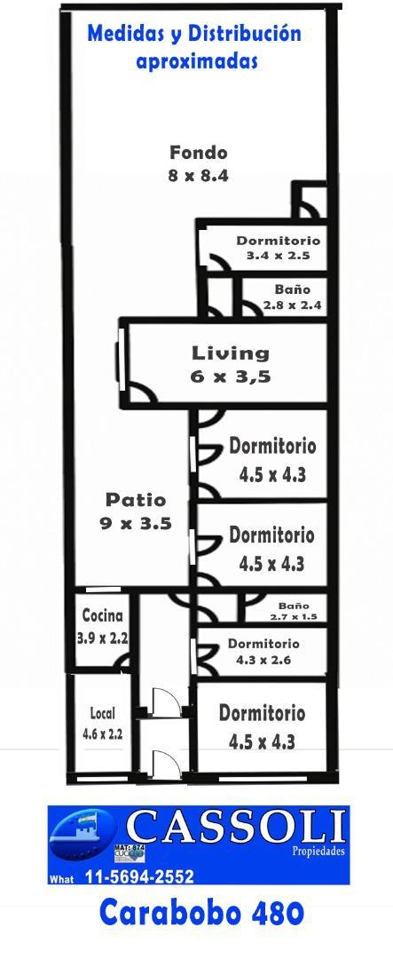 Casa en Venta en Parque Chacabuco, USD 370.000
