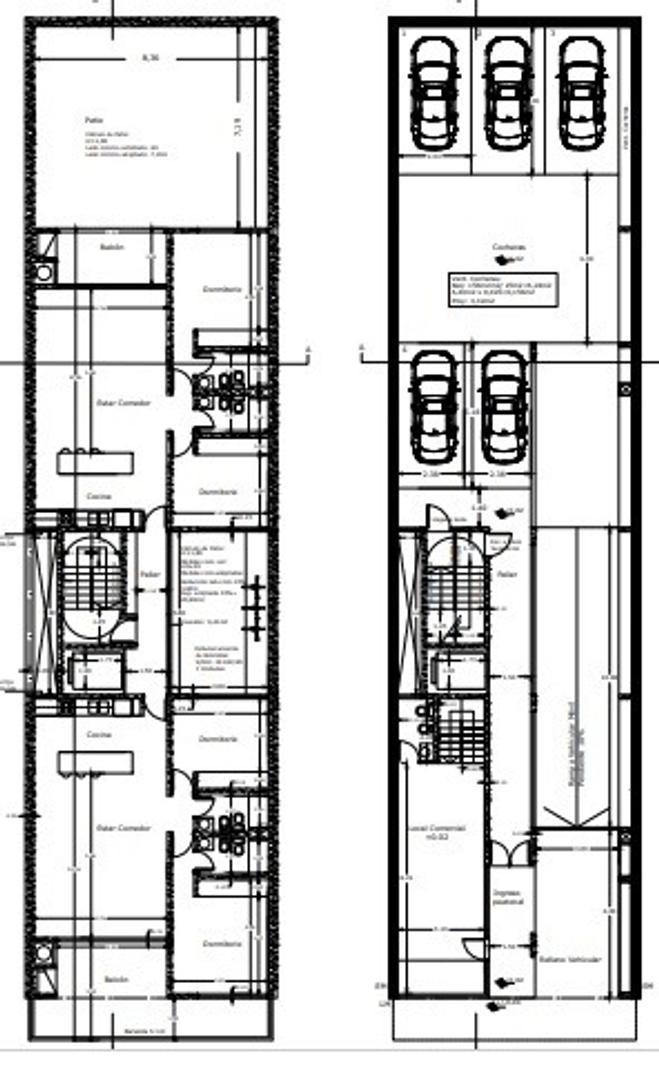 Departamento 3 ambientes con 2 baños