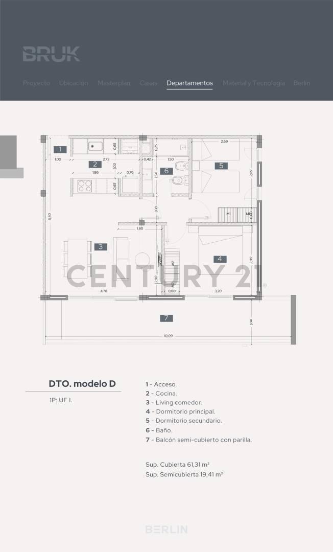 Departamento en Venta de 2 ambientes