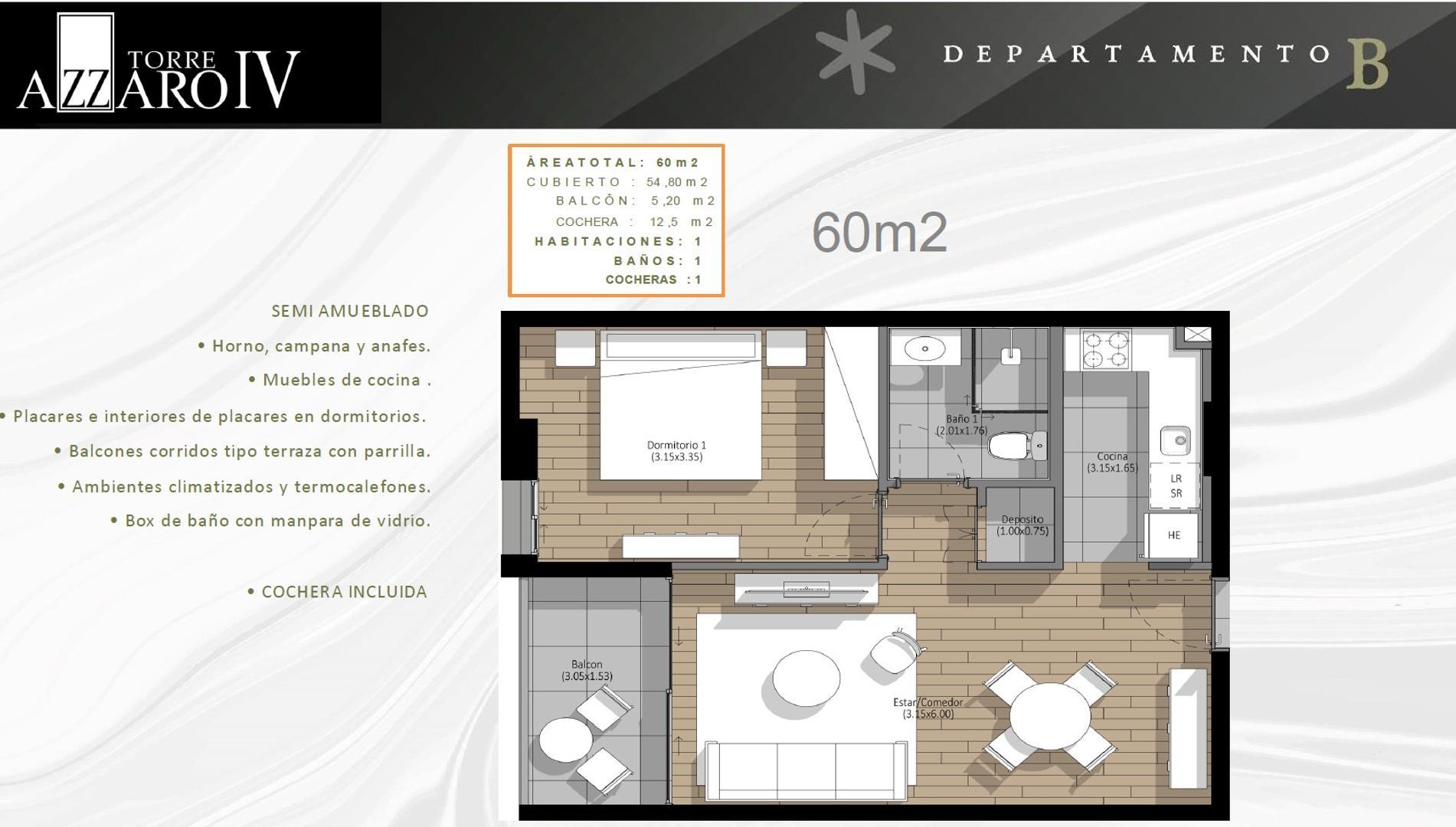 Departamento en venta en emprendimiento Azzaro IV
