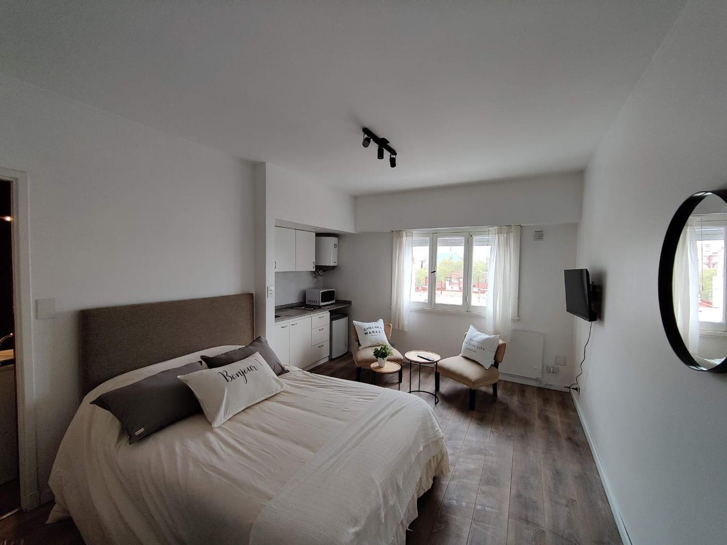 Luminoso y acogedor monoambiente