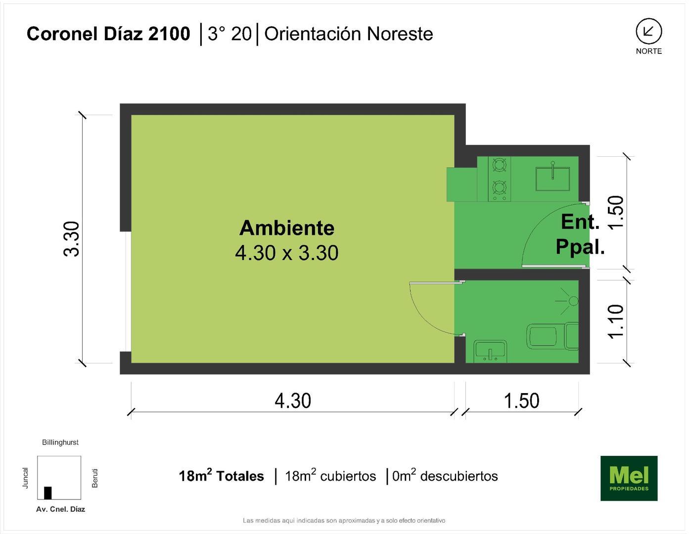 Coronel Diaz 2100, Piso 3
