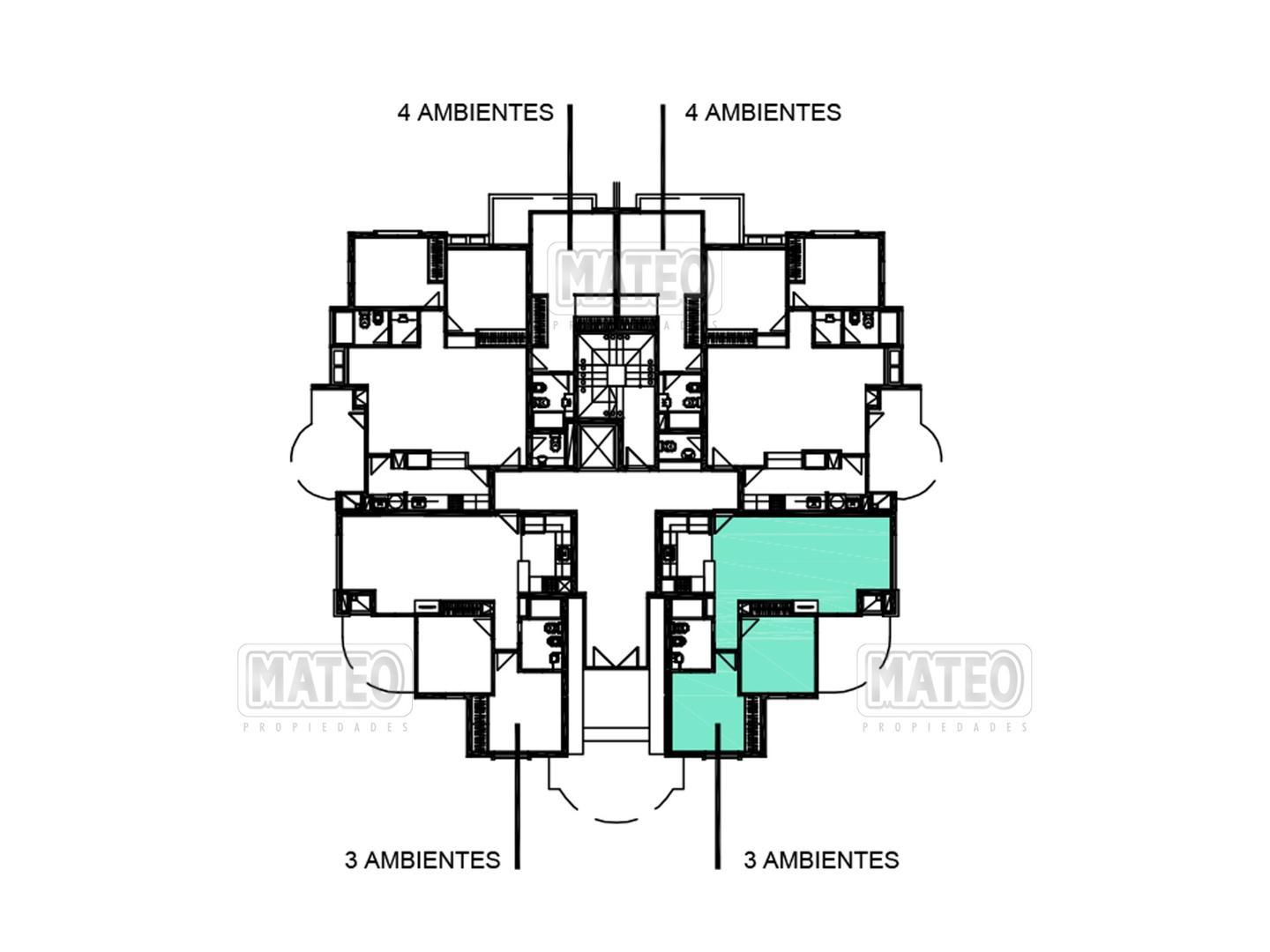 Departamento en Venta de 3 ambientes