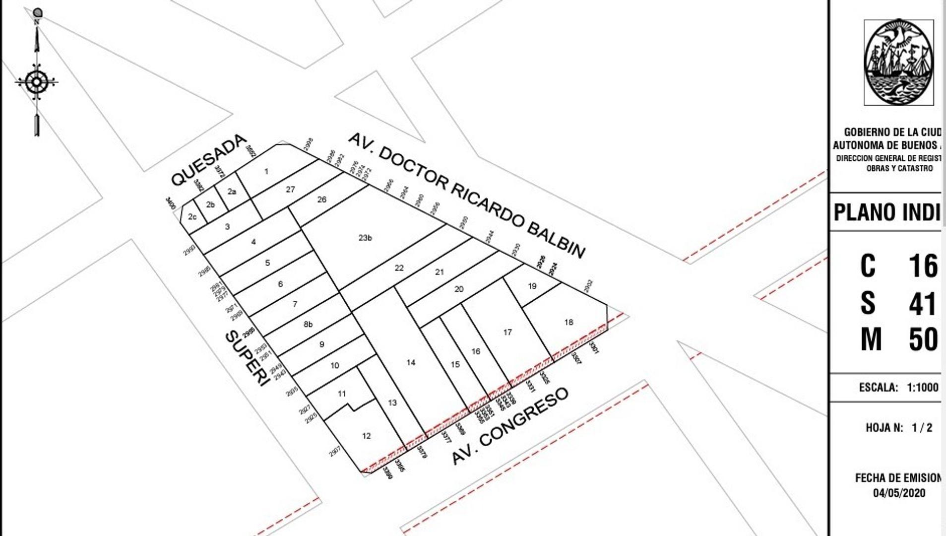 Terreno en Venta en Belgrano R, USD 315.000