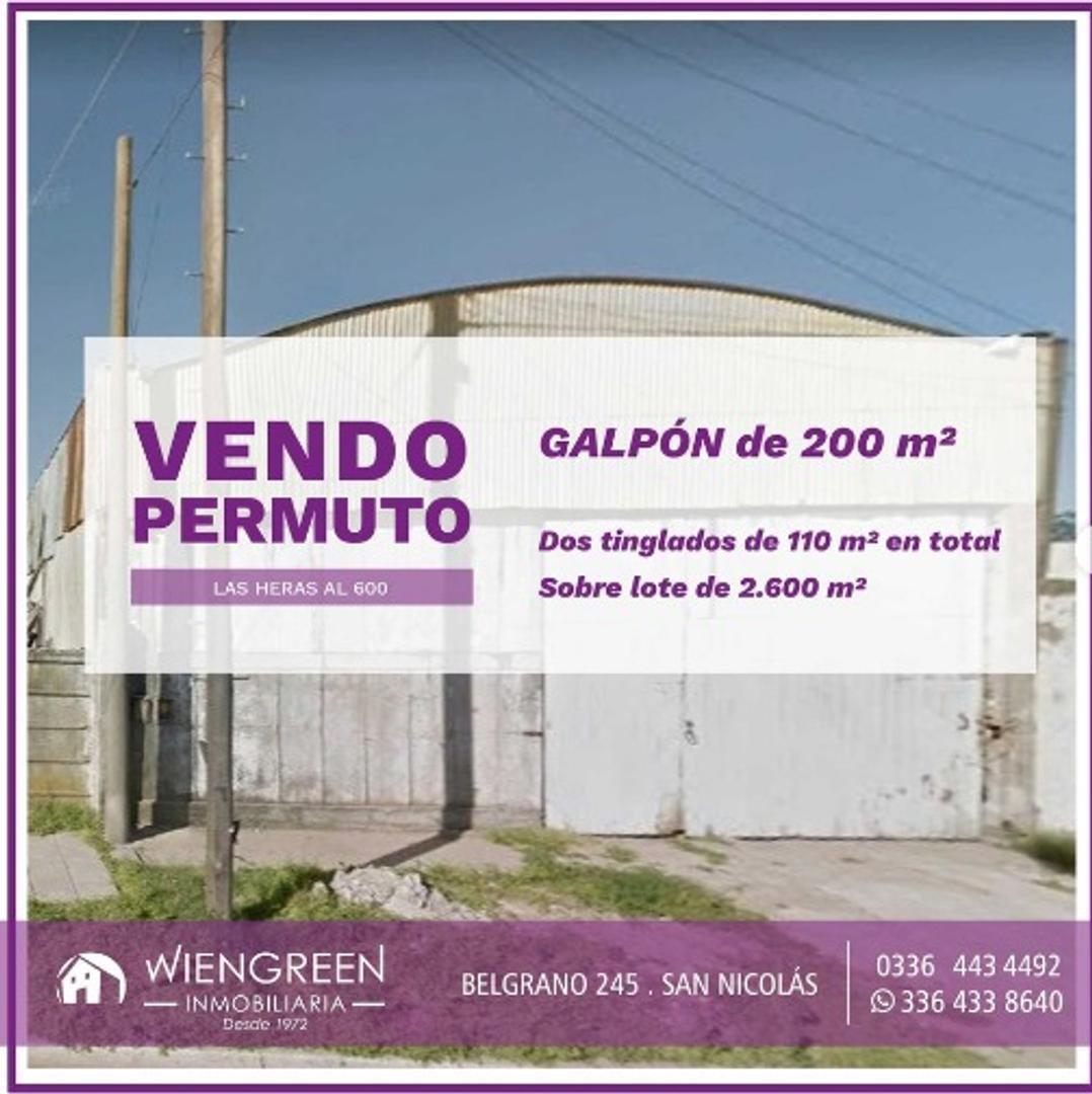 Vendo o permuto Galpon de 200m2