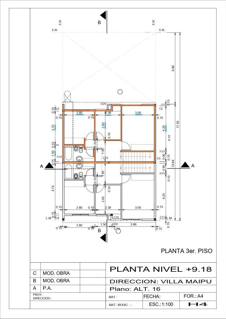 Departamento en Venta de 3 dormitorios