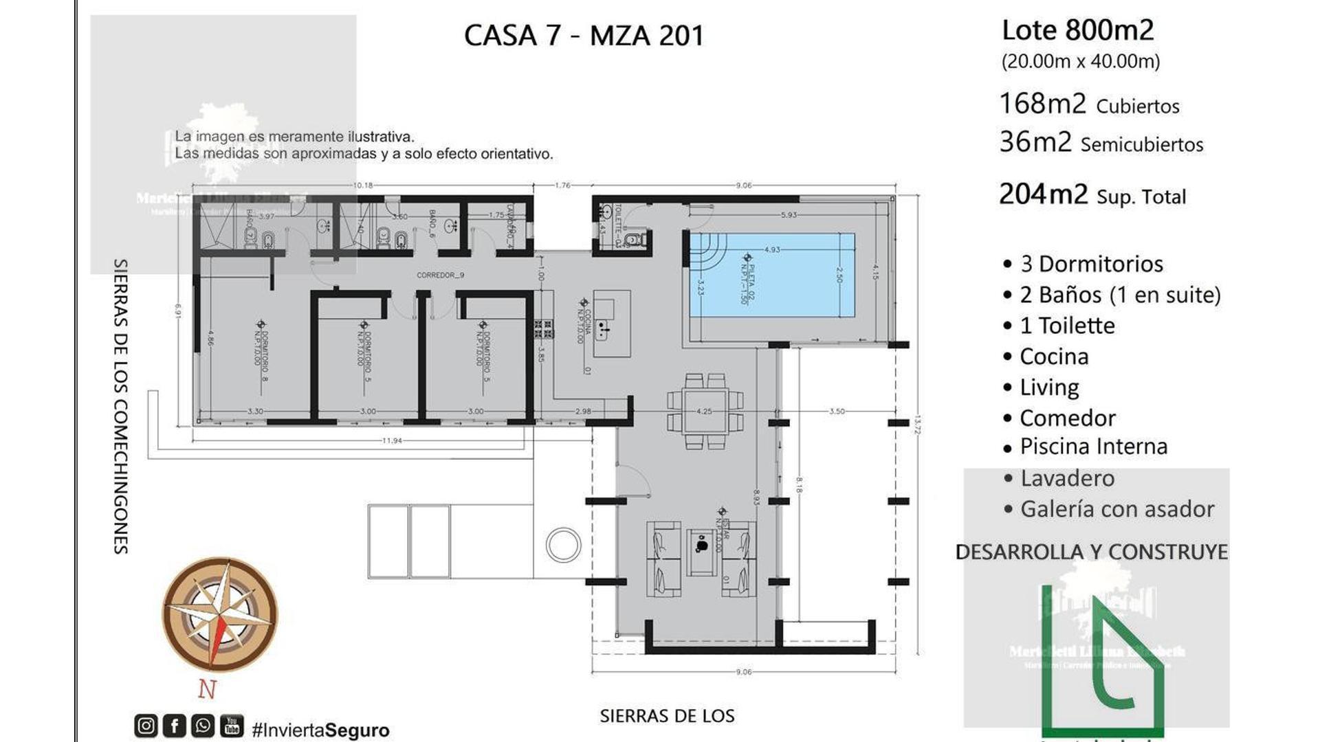 Casa 4 ambientes con 2 baños