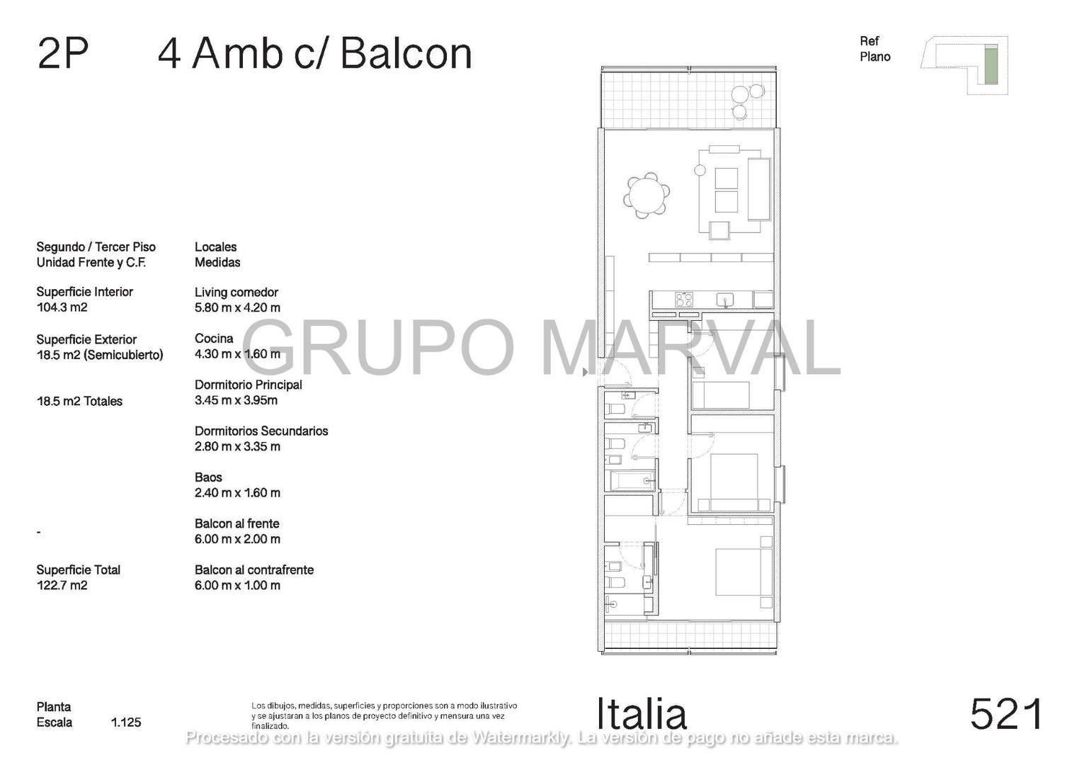 Departamento en Venta de 4 ambientes