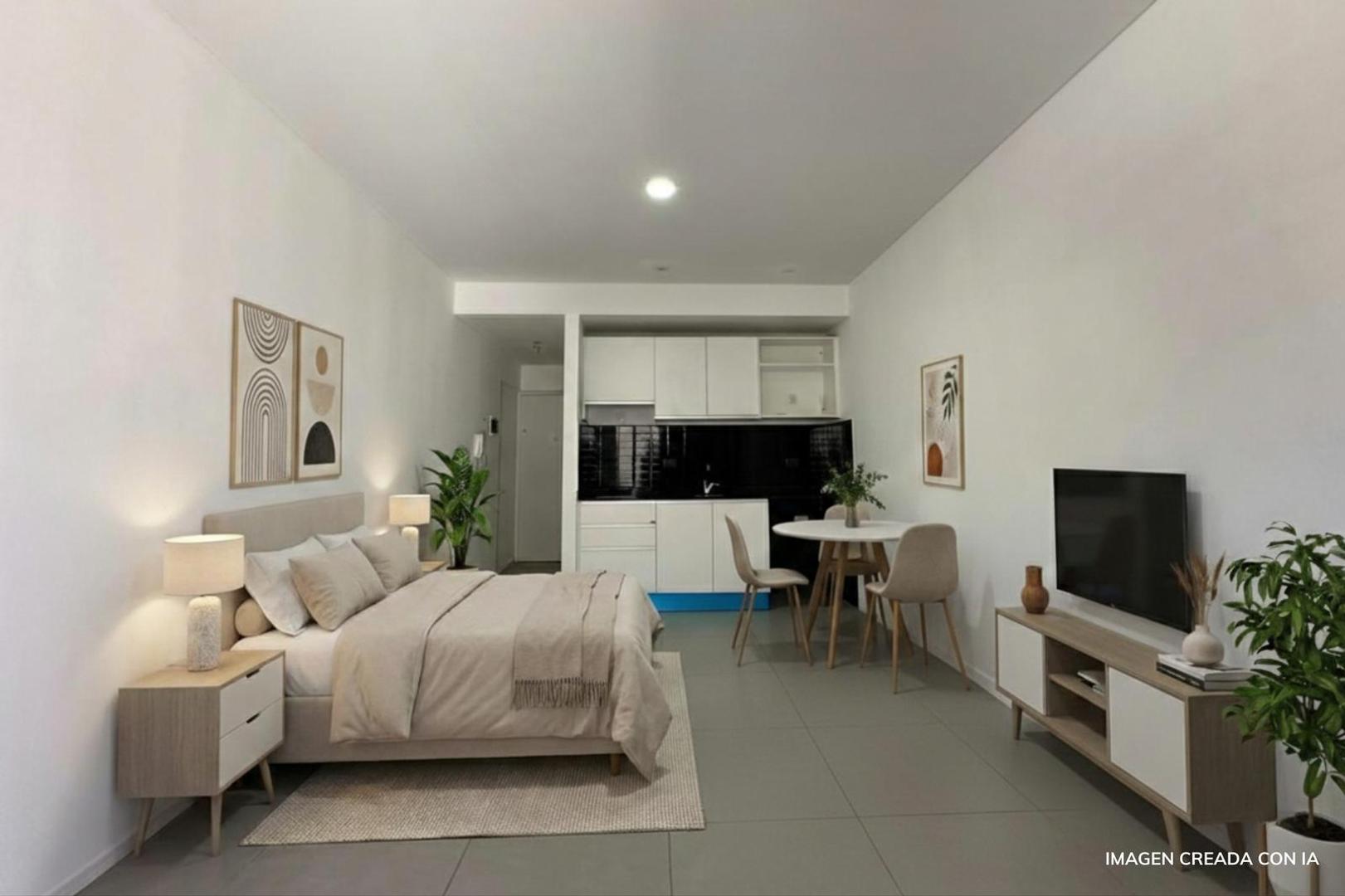 VENTA: Departamento monoambiente con balcón y cochera en Rosario