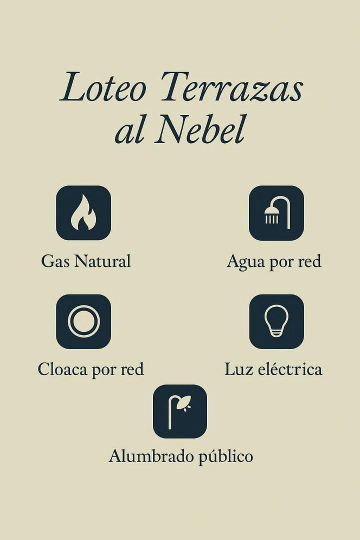 Loteo Terrazas al Nebel, todos los servicios desde 250 m²