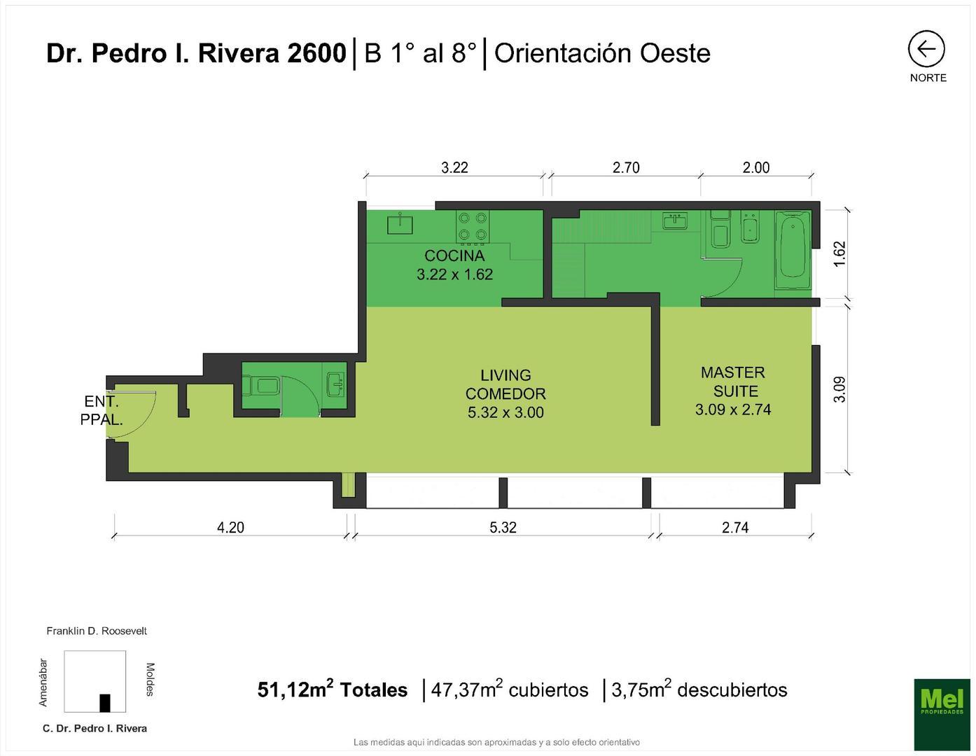 Rivera 2600, Piso 1