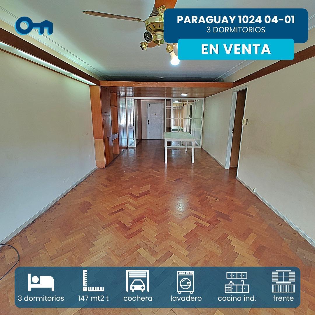 3 DORMITORIOS. CENTRO. CON COCHERA. AMPLIO.