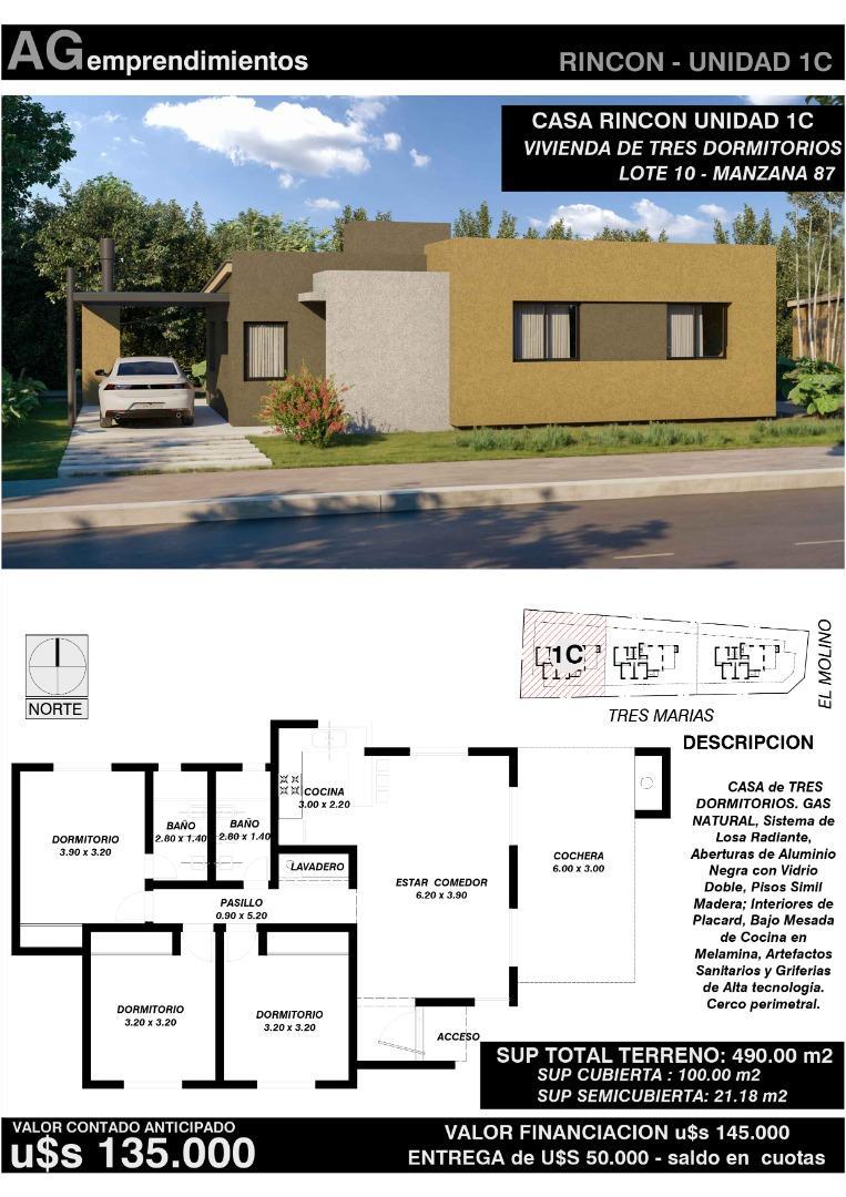 Casa en Venta Rincón Unidad 1C  Merlo San Luis