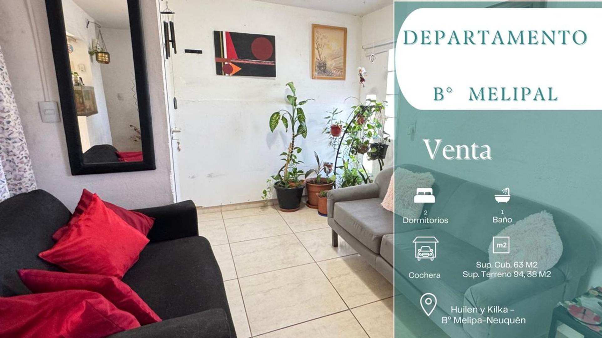 VENTA DEPARTAMENTO DE 2 DORMITORIOS B° MELIPAL NQN