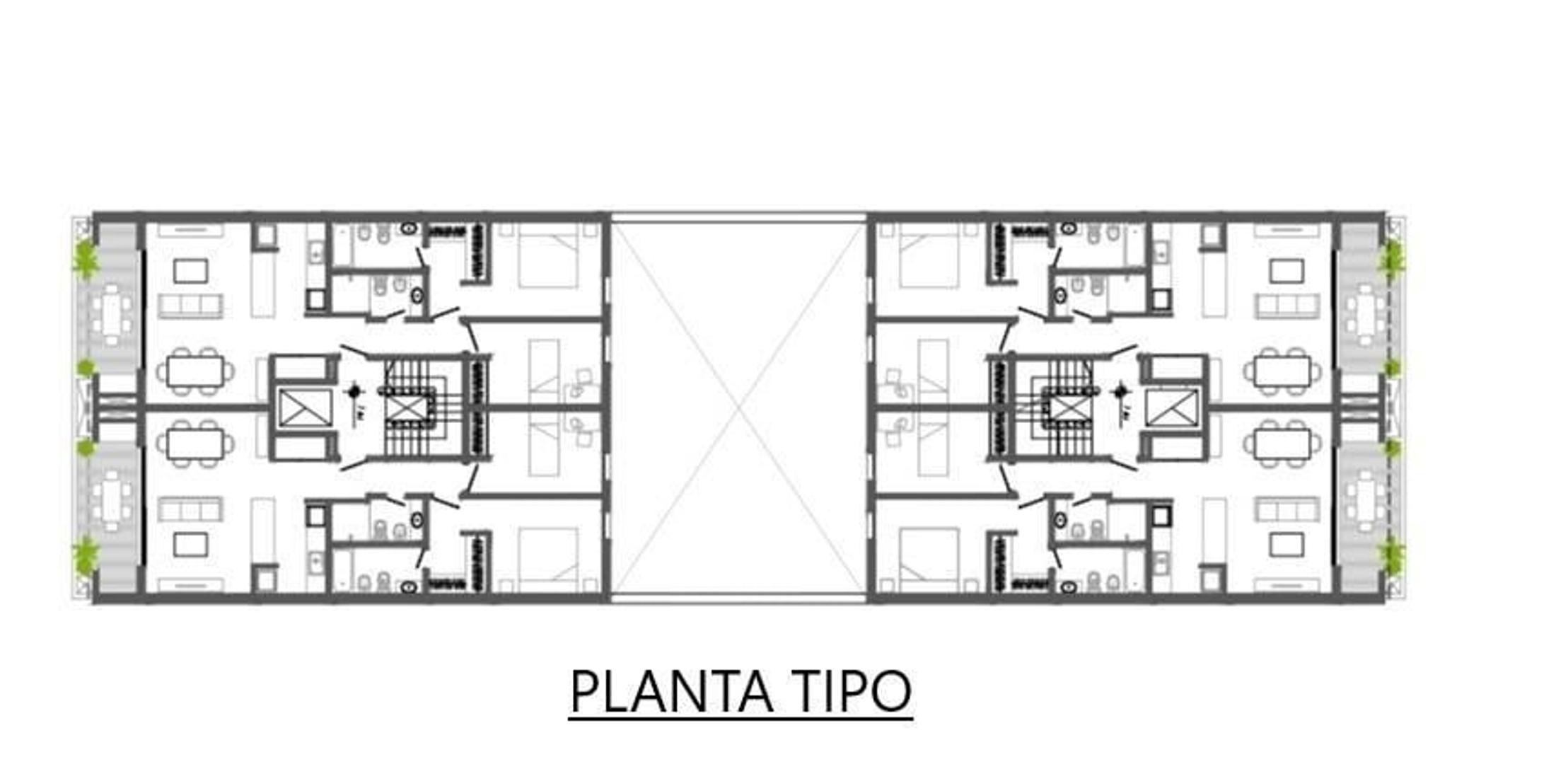 Departamento 3 ambientes con 2 baños