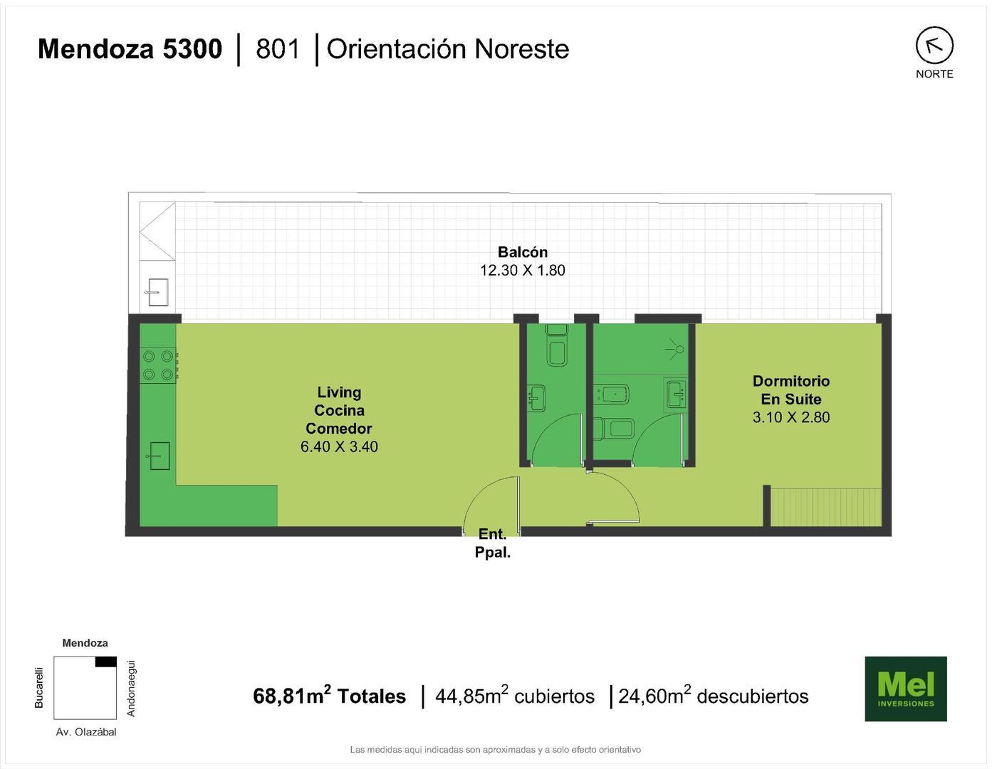 Mendoza 5300, Piso 8