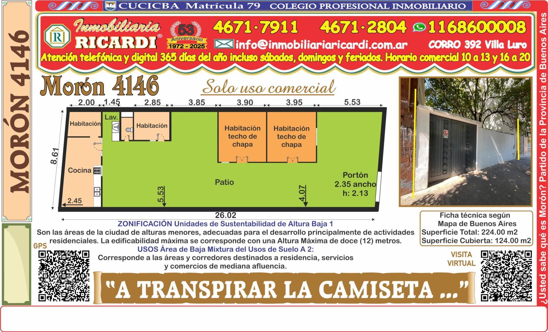 A TRANSPIRAR LA CAMISETA...casa solo uso comercial